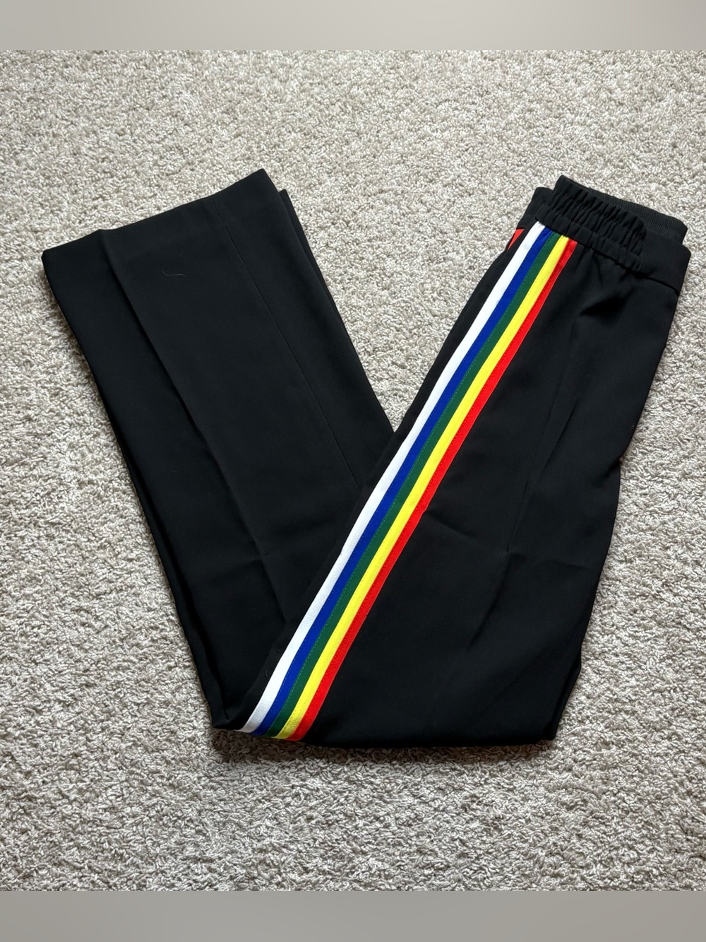 ZARA Rainbow Accent Straight Leg Trouser